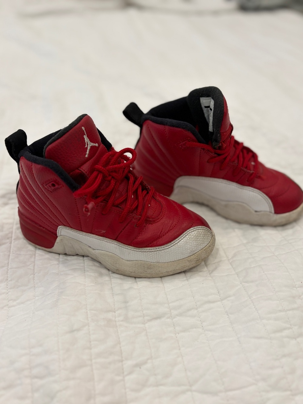 Nike Air Jordan 12 Retro sneakers in the "Gym Red" colorway toddler size 12